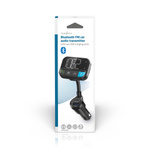 Transmiter FM samochodowy Nedis CATR1024BK Bluetooth 2" elastyczny Czarny