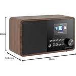 Radio Imperial i110 Wi-Fi z funkcją odtwarzacza multimedialnego drewno