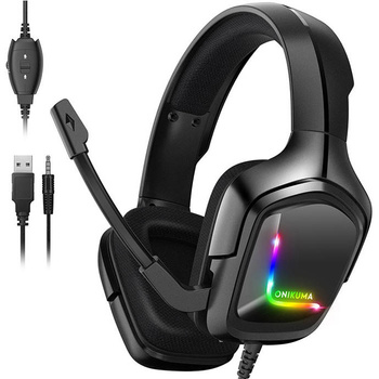 Słuchawki gamingowe Onikuma K20 RGB USB (black)