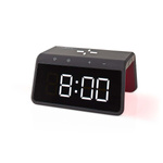 Budzik Nedis WCACQ30BK 5–15 W 2x alarm podświetlenie Czarny