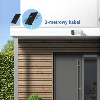 Kamera zewnętrzna + panel słoneczny EZVIZ CB3 Solar Panel Kit 2K (Type C)