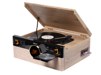 Miniwieża Denver MRD-180 z gramofonem i radio DAB+/FM drewniana