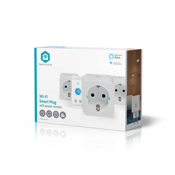 Inteligentne gniazdko Nedis SmartLife WIFIP121FWT3 Wi-Fi (3 sztuki)