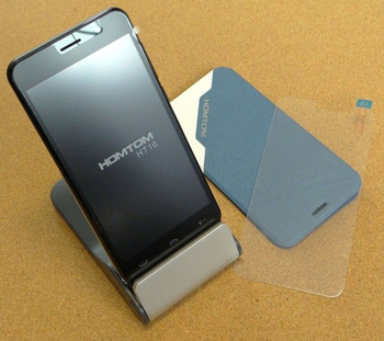 Smartphone Homtom HT16 (black) + etui/folia