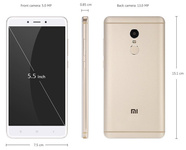 Smartphone Xiaomi Redmi Note 4 32GB (gold) + etui