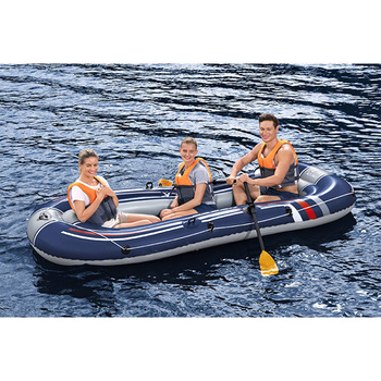 Bestway Ponton dmuchany z wiosłami i pompką 4os Hydro-Force 10'1 x 50''/3,07m x 1,26m TRECK X3 Set  61110