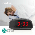 Zegar biurkowy Nedis CLDK008BK LED z drzemką bez radia Czarny