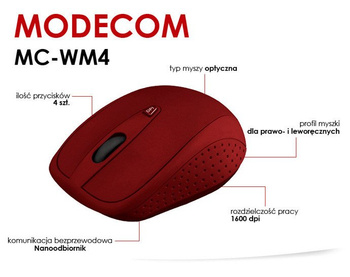 Mysz Bezprzewodowa MC-WM4 Red
