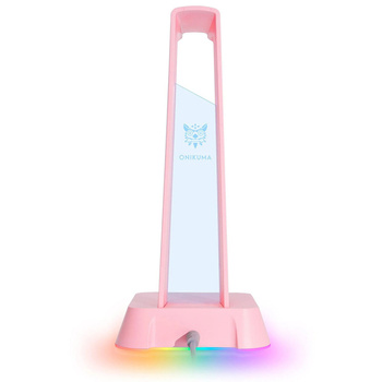 Stojak na słuchawki z podświetleniem RGB Onikuma ST2 różowy