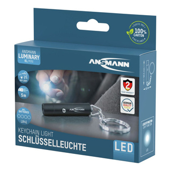 Mini wskaźnik laserowy i brelok z latarką ANSMANN czarny