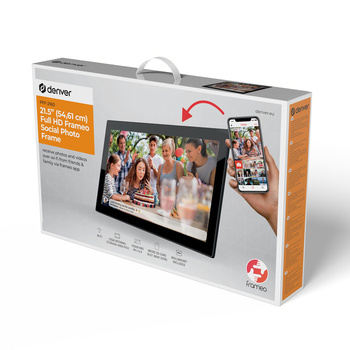 Ramka na zdjęcia Denver z FRAMEO FHD 21.5" 32GB czarna