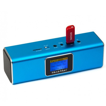 Głośnik bezprzewodowy Technaxx Bluetooth USB, Aux, audio, karta pamięci 32GB (niebieski)