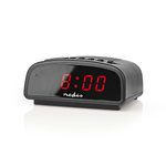 Zegar biurkowy Nedis CLDK008BK LED z drzemką bez radia Czarny