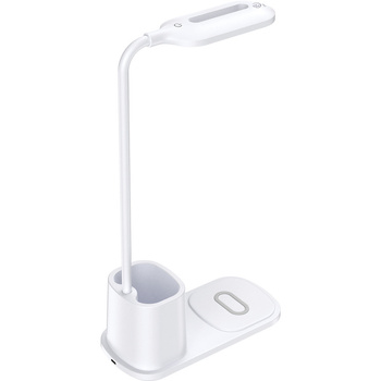 Lampka na biurko ładowarką indukcyjną 15W Rebeltec W601 biała