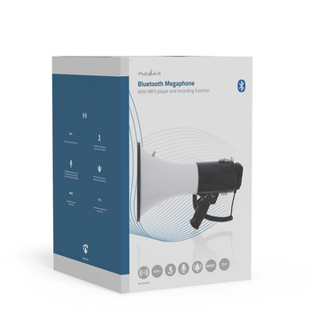 Megafon Nedis 1500m Nagrywanie 120dB Czarny/Biały/Uszkodzone opakowanie