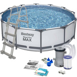 Bestway Basen stelażowy Steel Pro MAX 12" x 39.5"/3.66m x 1.00m 56418