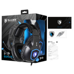 Słuchawki gamingowe Sades Dazzle 7.1 Surround (black/blue)/uszkodzone opakowanie