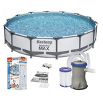 Bestway Basen stelażowy Steel Pro MAX 14' x 33"/4.27m x 1.07m 56595