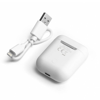 Słuchawki bezprzewodowe douszne w etui Technaxx Micro TWS, Bluetooth, microUSB (biały)