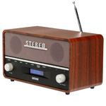 Radio retro Denver DAB-36 z drewnianą obudową