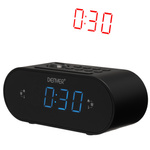Radiobudzik Denver CRP-717B z podwójnym alarmem i projektorem