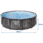 Bestway Basen stelażowy Steel Pro MAX 12' x 39.5"/3.66m x 1.00m 5614X