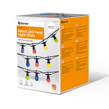 Kolorowy łańcuch świetlny LED Wi-Fi - 15 szt.
