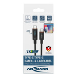 Kabel USB-C/USB-C ANSMANN 140W 1.2m czarny LED