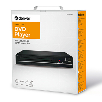 Odtwarzacz DVD Denver DVH-7787MK2 2-kanałowy z HDMI, dekoder dolby