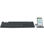 Zestaw klawiatura bezprzewodowa i podstawka Logitech K375s czarny
