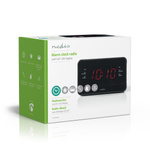 Radiobudzik Nedis CLAR002BK LED AUX projekcja 2x budzik FM Czarny