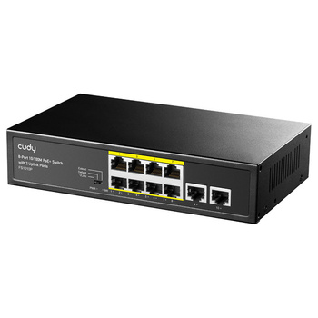 PoE+ Switch Cudy with 2 Gigabit Uplink Ports 120W 8-Port 10/100M
