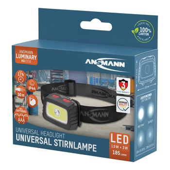 Latarka czołowa ANSMANN HD200B czarna