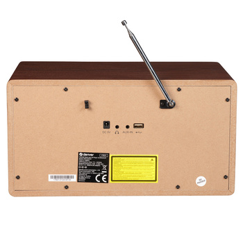 Drewniane centrum muzyczne retro Denver MDA-525DW z radiem dark wood