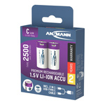Akumulatory Li-Ion ANSMANN C 2500mAh 1.5V USB-C - 2szt.
