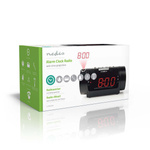 Radiobudzik Nedis CLAR005BK LED projekcja 2x budzik FM Czarny