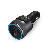 Transmiter FM samochodowy Nedis CATR3024BK Bluetooth 1" stały Czarny