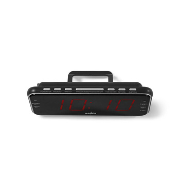 Radiobudzik Nedis CLAR004BK LED AUX projekcja 2x budzik FM Czarny