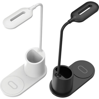 Lampka na biurko ładowarką indukcyjną 10W Rebeltec W600 biały
