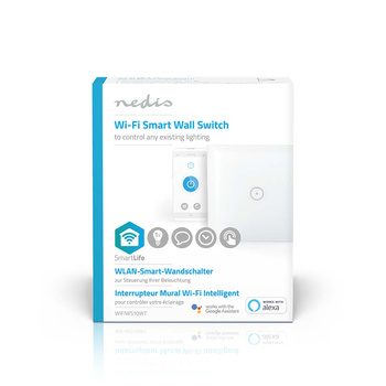 Włącznik światła Nedis SmartLife WIFIWS10WT Wi-Fi