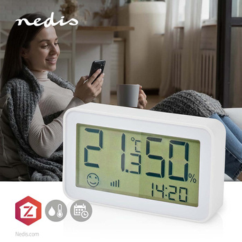 Czujnik temperatury i wilgotności Nedis SmartLife ZBSC30WT ZigBee 3.0
