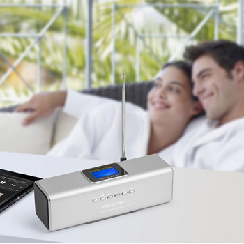 Głośnik bezprzewodowy Technaxx Bluetooth USB, Aux, audio, karta pamięci 32GB (srebrny)