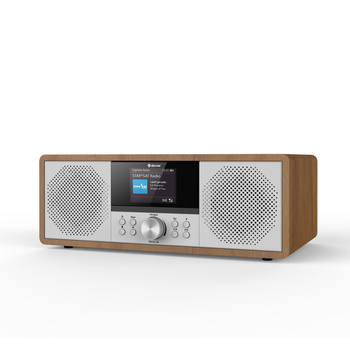 Wieża stereo Denver MIR-270DW z radiem internetowym dark wood