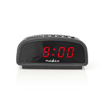 Zegar biurkowy Nedis CLDK008BK LED z drzemką bez radia Czarny
