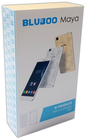 Smartphone Bluboo Maya (white) + etui/folia