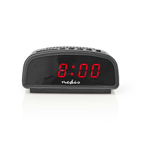 Zegar biurkowy Nedis CLDK008BK LED z drzemką bez radia Czarny