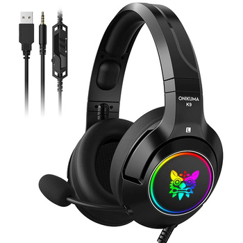 Słuchawki gamingowe Onikuma K9 RGB USB (black)/Uszkodzone opakowanie