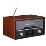 Drewniane centrum muzyczne retro Denver MDA-525DW z radiem dark wood