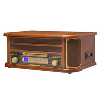 Drewniane centrum muzyczne retro Denver MCR-50MK3 z gramofonem