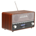 Radio retro Denver DAB-36 z drewnianą obudową